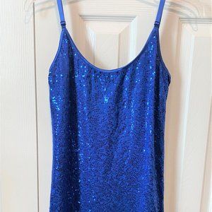 Beautiful Blue Sequin Tank Top